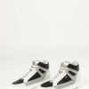 Sacha High-Top Leather Sneakers With Suede Details - White