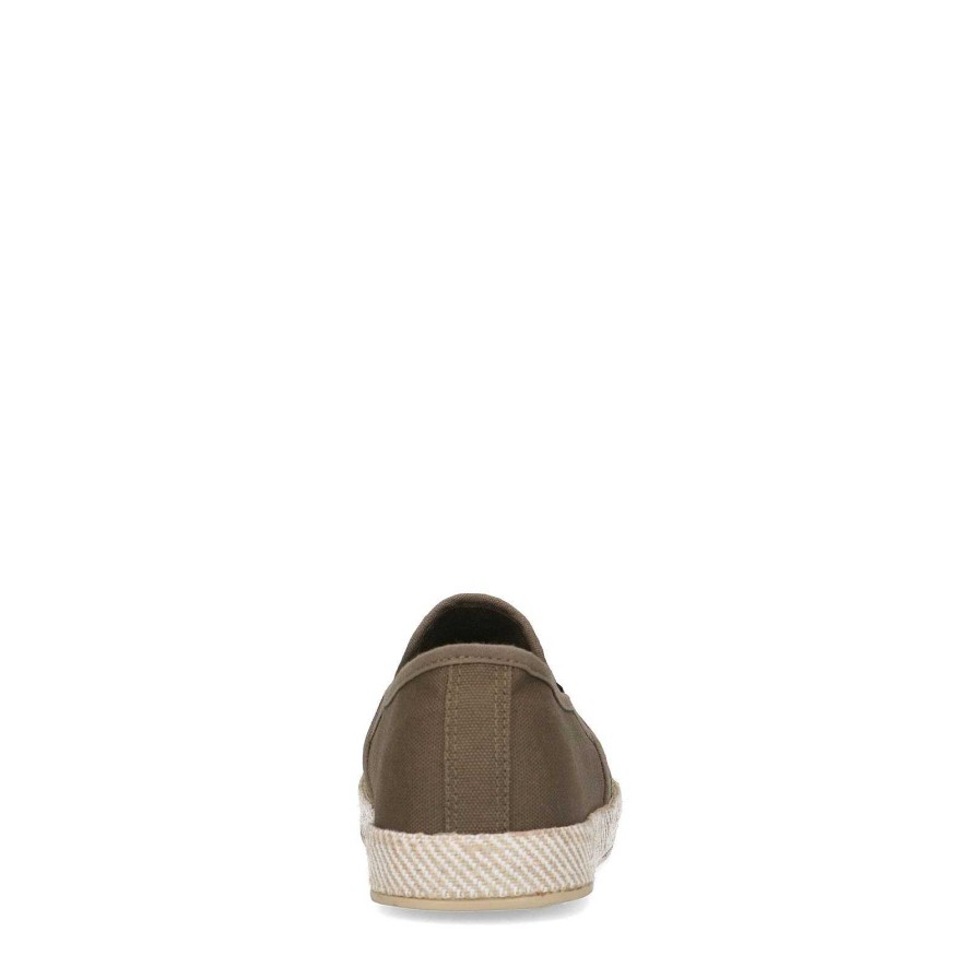 Sacha Canvas Loafers With Stripes - Khaki