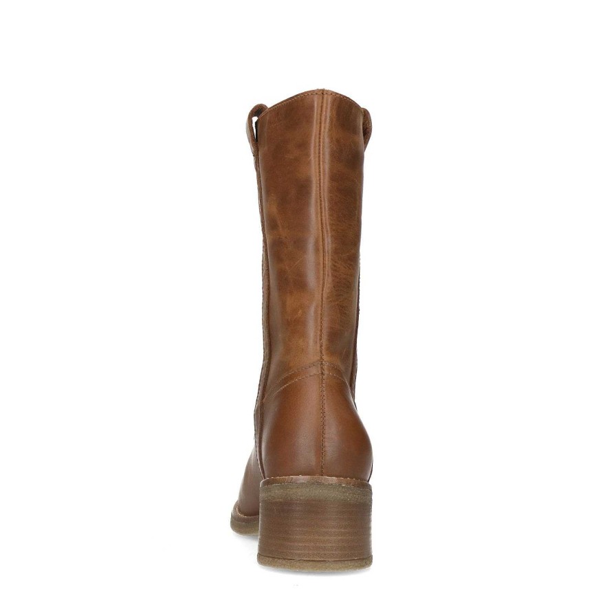 Sacha Leather Boots - Brown