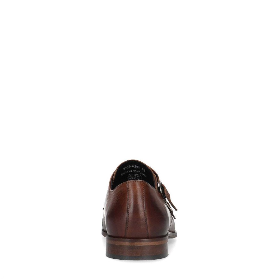 Sacha Leather Buckle Shoes - Brown