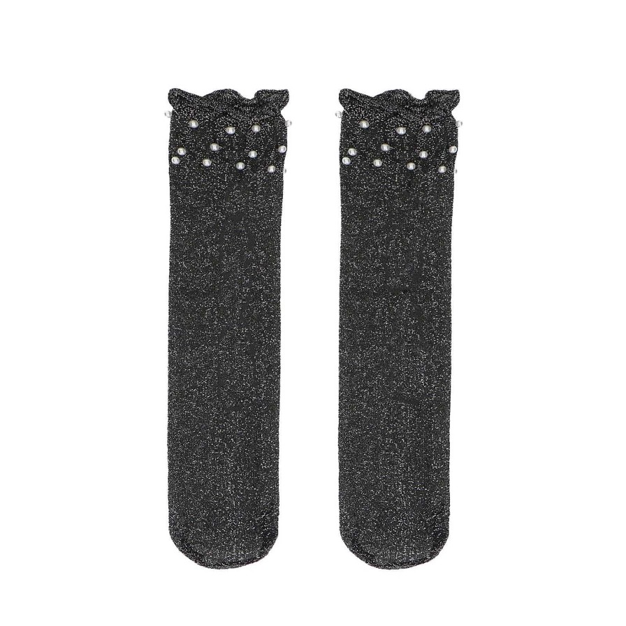 Sacha Sacha X Blitsbee Glitter Socks With Beads - Black