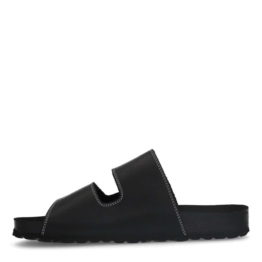 Sacha Nubuck Slides - Black