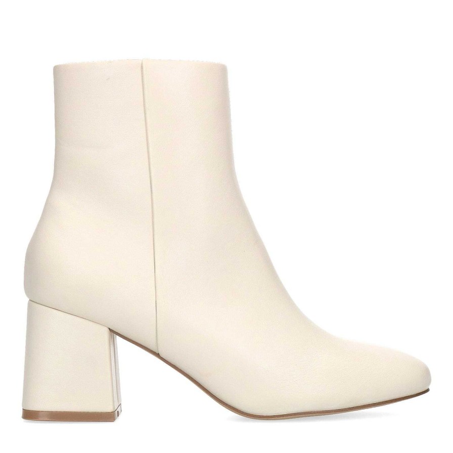 Sacha Cuban Heel Ankle Boots - Off White