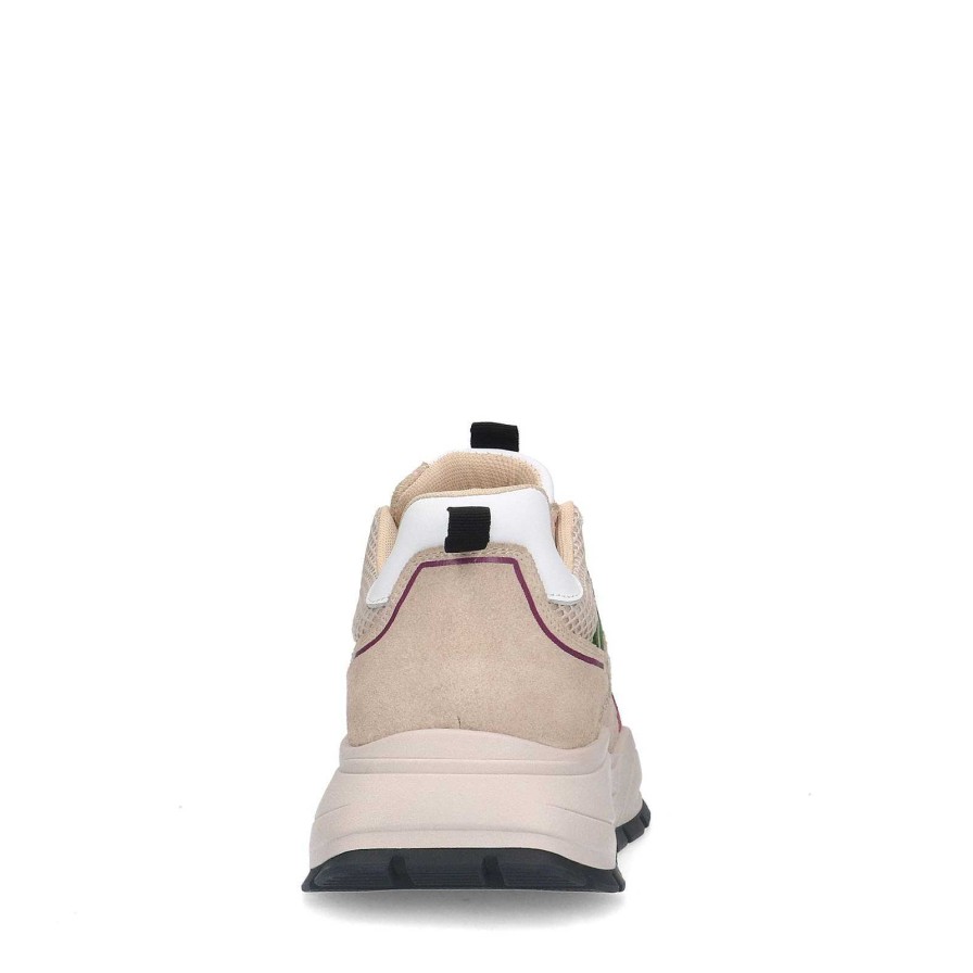 Sacha Suede Sneakers With Details - Beige