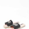 Sacha Slides With Rope Sole - Black