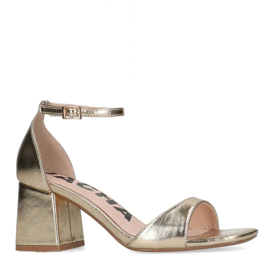 Sacha Heeled Sandals - Gold