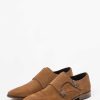 Sacha Suede Buckle Shoes - Brown