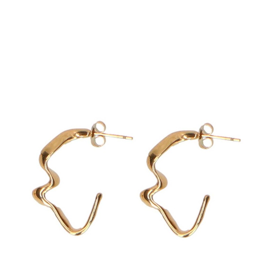 Sacha Twisted Hoop Earrings - Gold