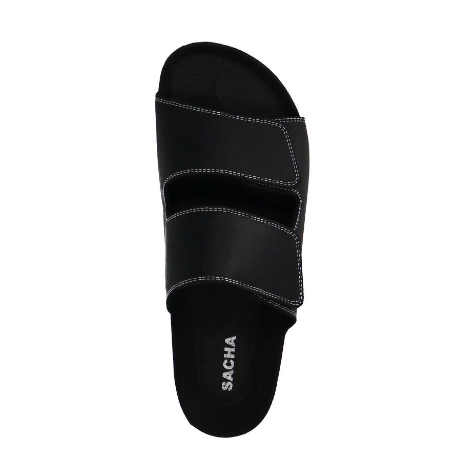 Sacha Nubuck Slides - Black