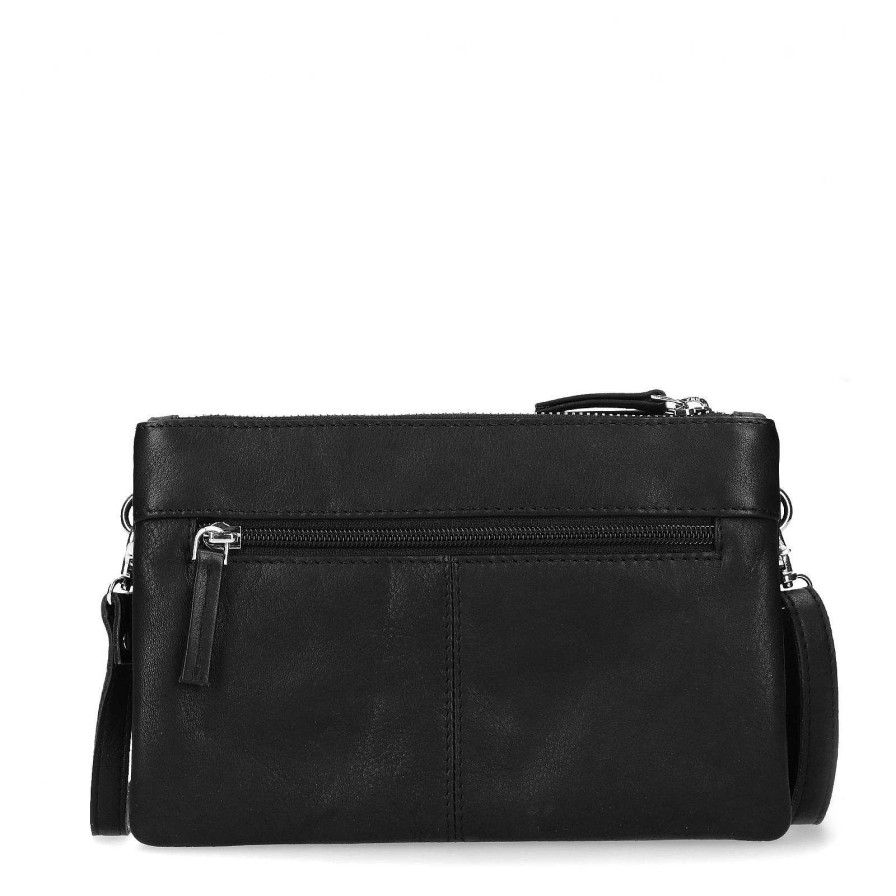 Sacha Leather Crossbody Bag - Black