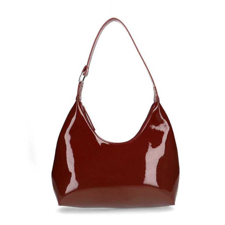 Sacha Varnish Handbag - Burgundy