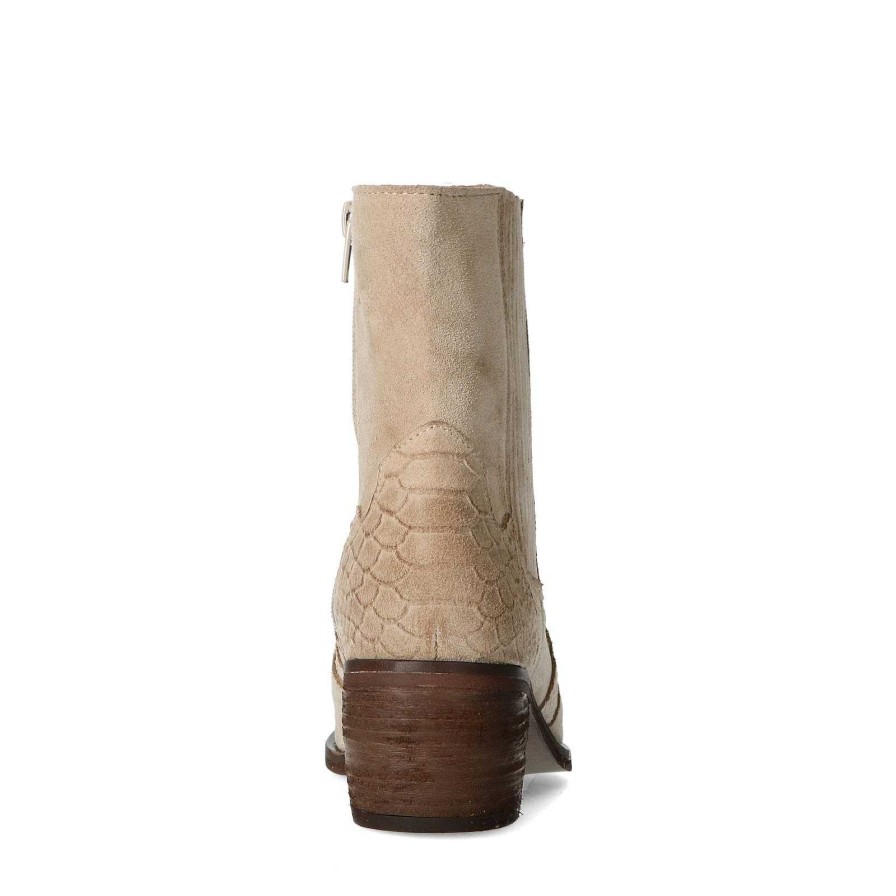 Sacha Suede Cowboy Boots - Beige