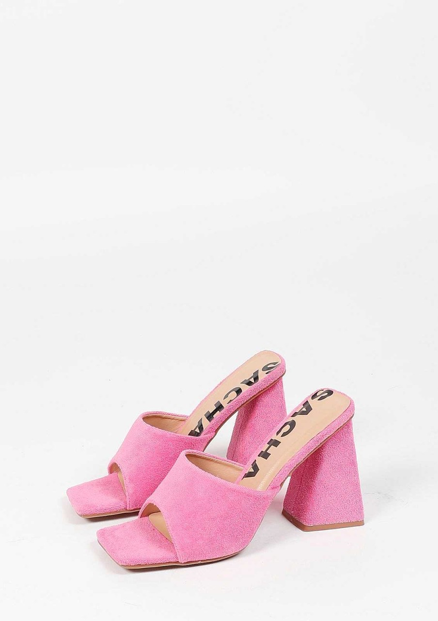 Sacha Heeled Mules - Pink