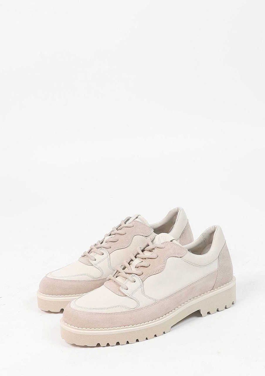 Sacha Suede Lace-Up Shoes - Off-White