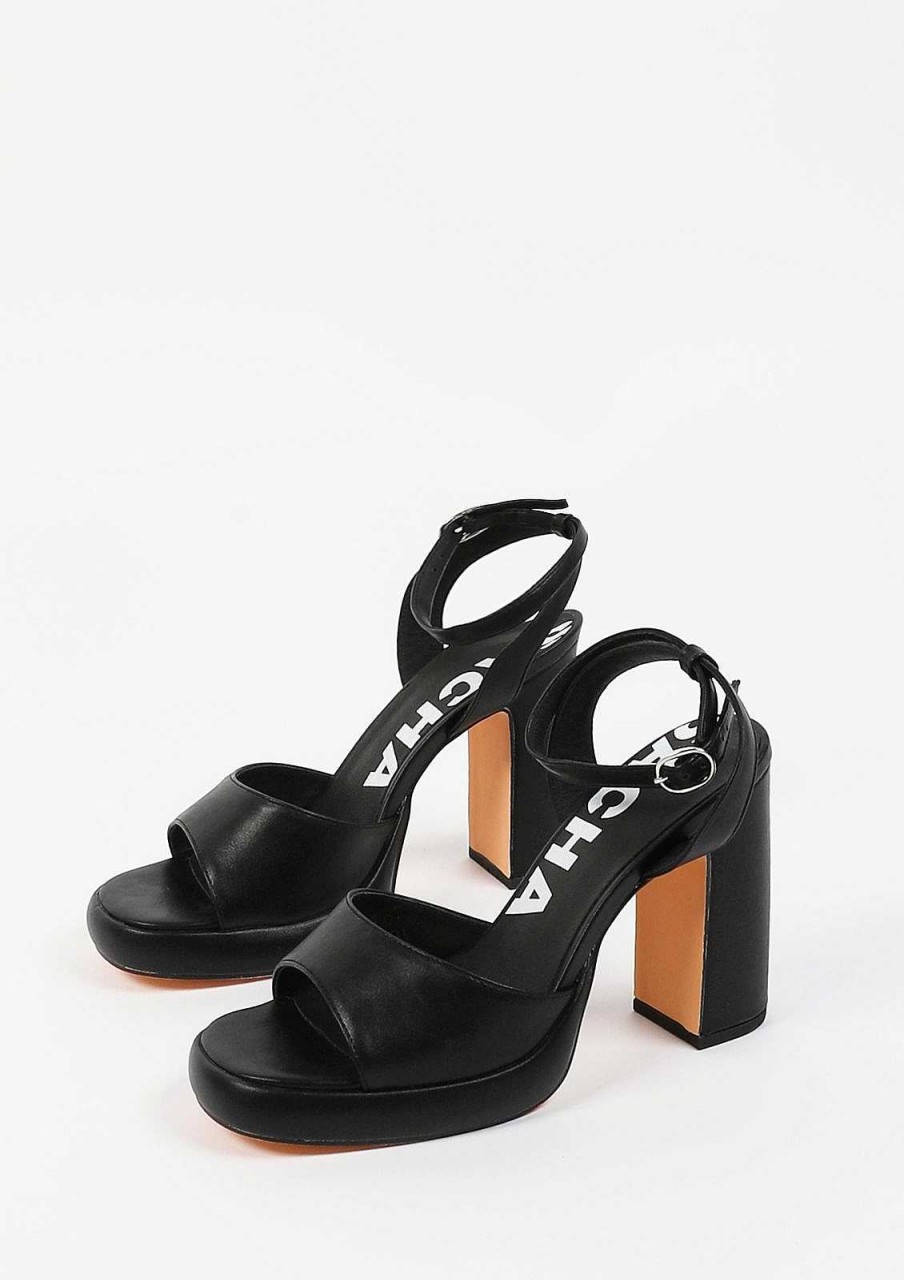 Sacha Heeled Sandals With Platform - Black