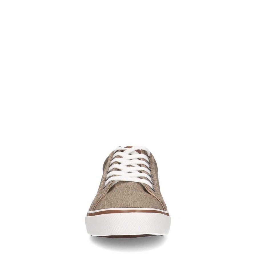 Sacha Lace-Up Canvas Shoes - Beige