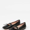 Sacha Ballerina Flats With Studs - Black