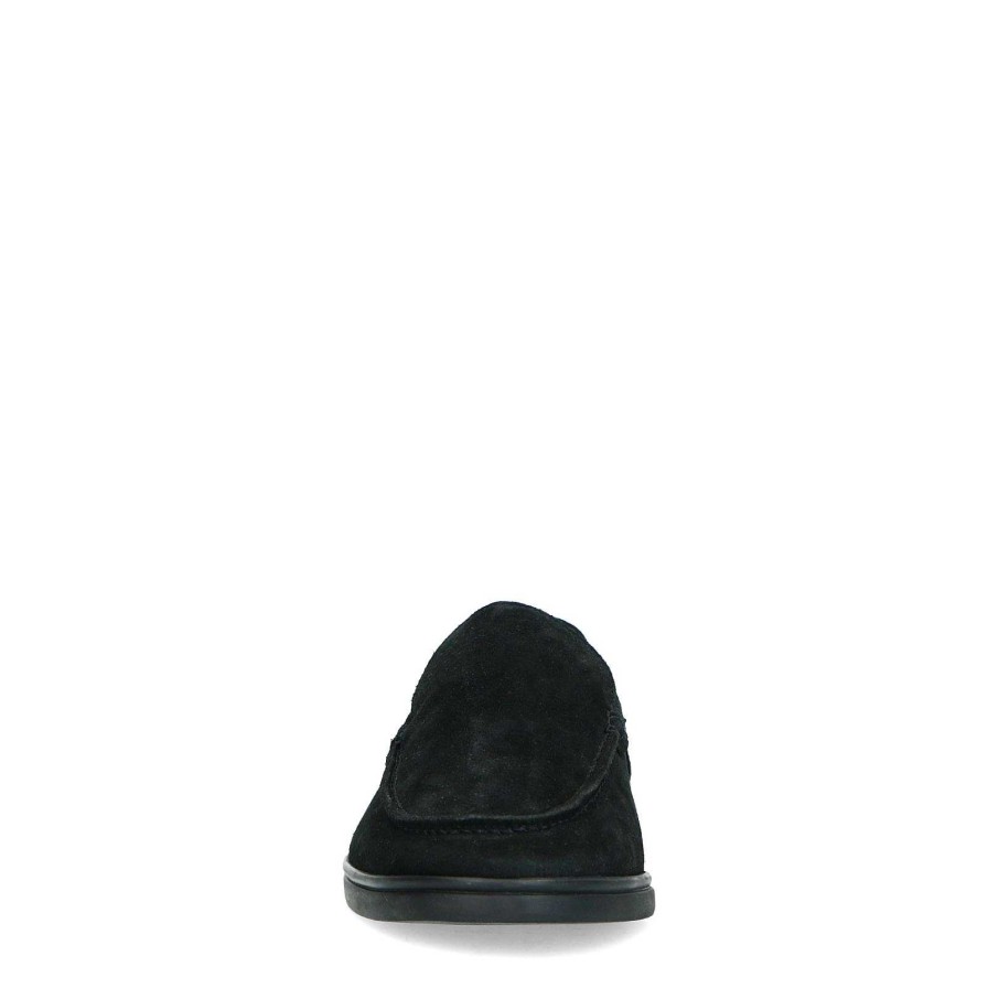 Sacha Suede Loafers - Black