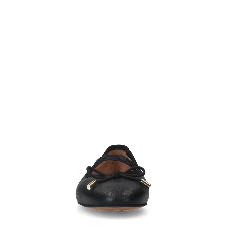 Sacha Ballet Flats With Bow - Black