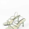 Sacha Heeled Sandals With Rhinestones - Light Green